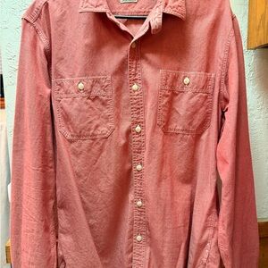 J. Crew Red Casual Button Down Shirt